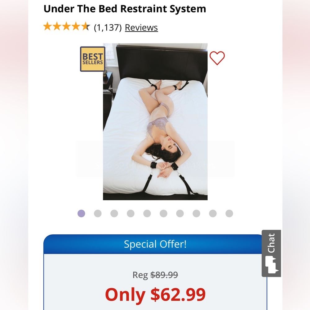 Under the Bed Bondage System - Black Straps with Cuffs
